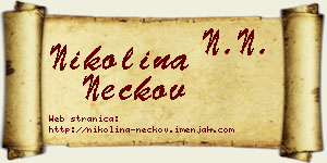 Nikolina Neckov vizit kartica